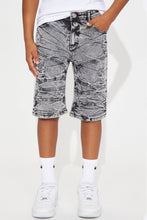 Load image into Gallery viewer, Mini Washed Away Denim Short - Grey Mineral Wash
