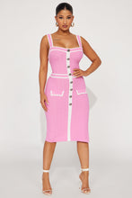 Load image into Gallery viewer, Sophia Sweater Midi Dress - Pink/combo
