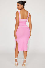 Load image into Gallery viewer, Sophia Sweater Midi Dress - Pink/combo
