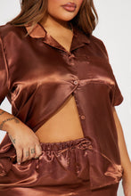 Load image into Gallery viewer, Pillow Fight Satin PJ Short Set - Copper
