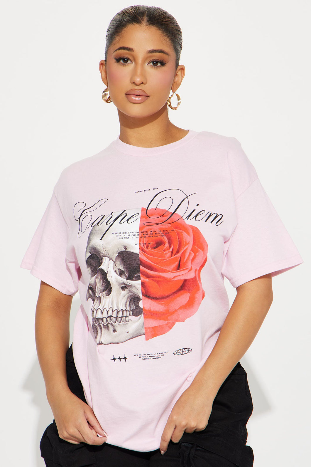 Seize The Day Graphic Tee - Pink