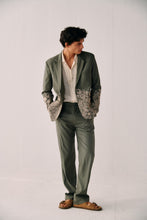 Load image into Gallery viewer, Sage Green Floral Hand Embroidered Blazer | Beach Wedding Suit

