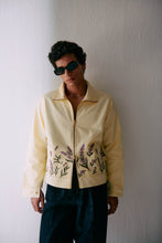 Load image into Gallery viewer, Lavender embroidered zip up jacket

