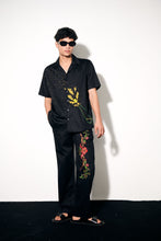Load image into Gallery viewer, Rose embroidered lounge pants
